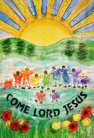 Come Lord Jesus, the title on one of the worship area banners